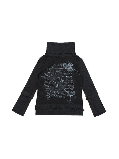 High Neck Fringe Sweater【s0000011259】