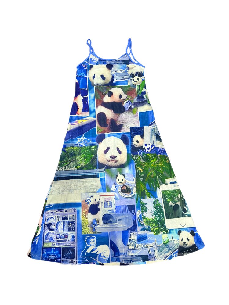 Y2K Fitted Print Slip Dress【s0000017710】