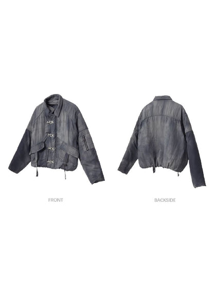 Airplane Button Short Cotton Jacket【s0000011347】