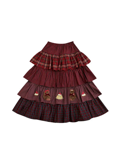Ruffled puffy adorable tiered skirt【s0000014174】
