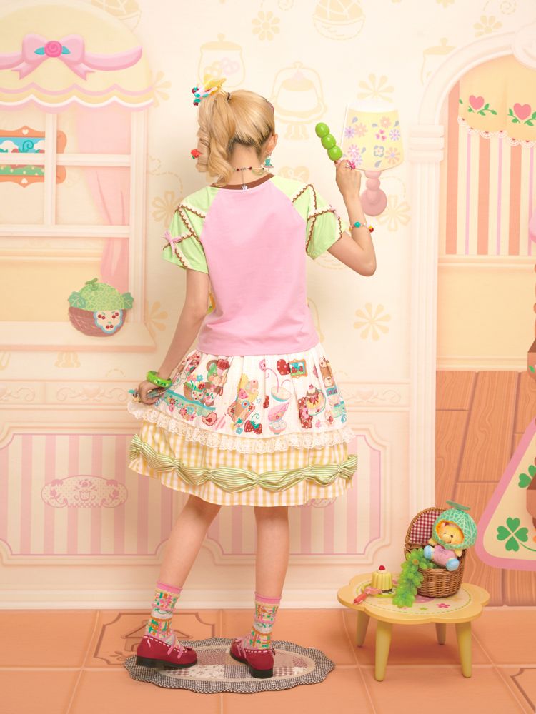 Apron Lace Plaid Vintage Half Skirt【s0000013348】