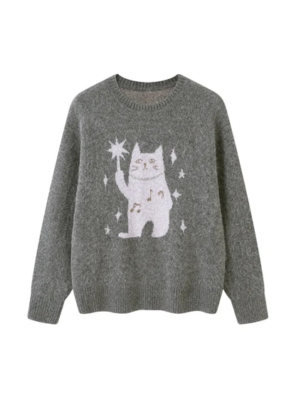 Relaxed-Fit Soft Pullover Knit Sweater【s0000014054】
