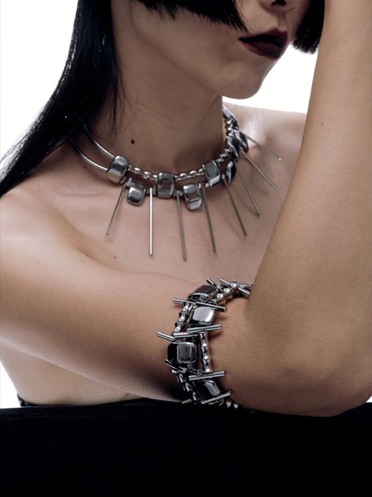 Futuristic Heavy Industry Punk Bracelet【s0000018813】