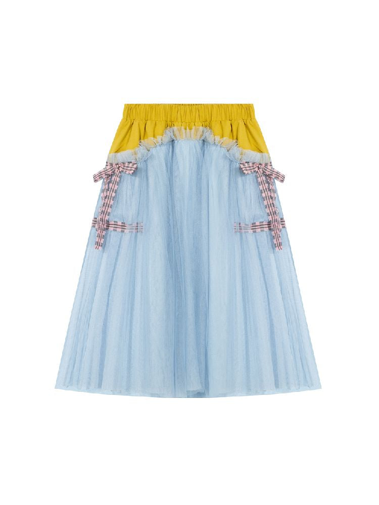 Bow saree cotton half skirt【s0000010525】