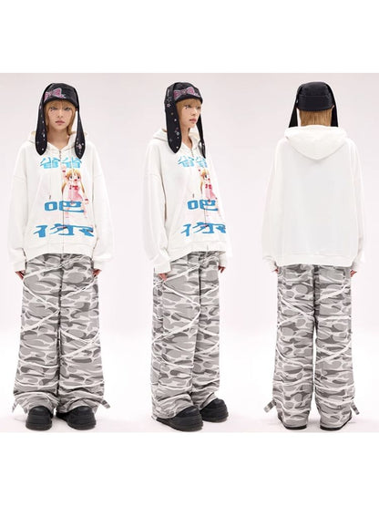 Glitter Printed Sweatshirt Jacket【s0000011796】