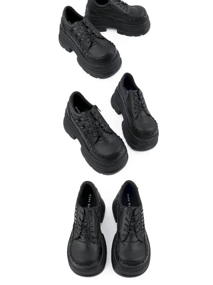 Thick Sole Leather Loafers【s0000014187】
