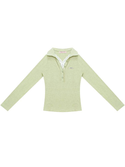 Faux Two Long Sleeve T-Shirt Base【s0000014357】