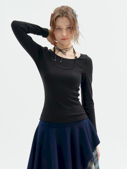 Slim Thin Knitted Bottom Shirt【s0000011513】