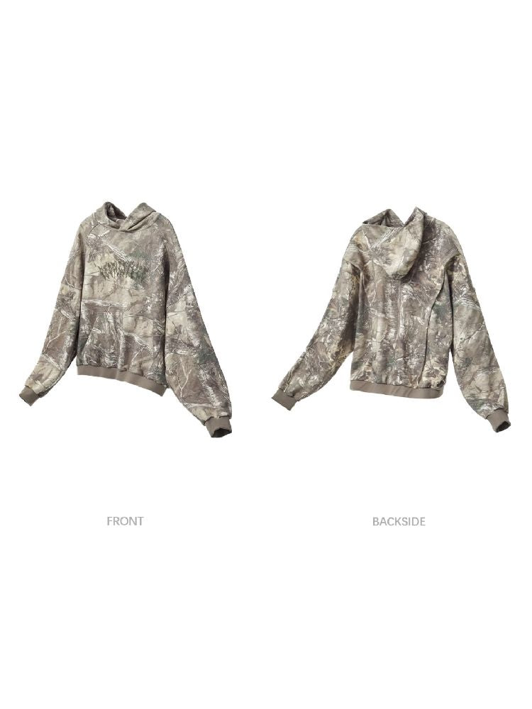 Camouflage Dendritic Hooded Sweatshirt【s0000011368】