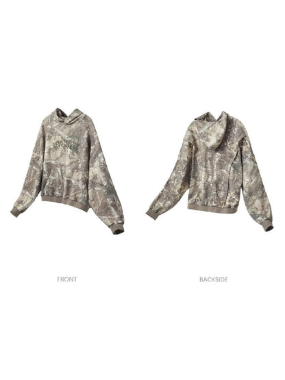 Camouflage Dendritic Hooded Sweatshirt【s0000011368】