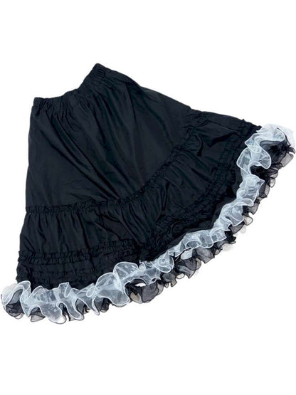 Patchwork A-Line Lace Long Skirt【s0000014625】