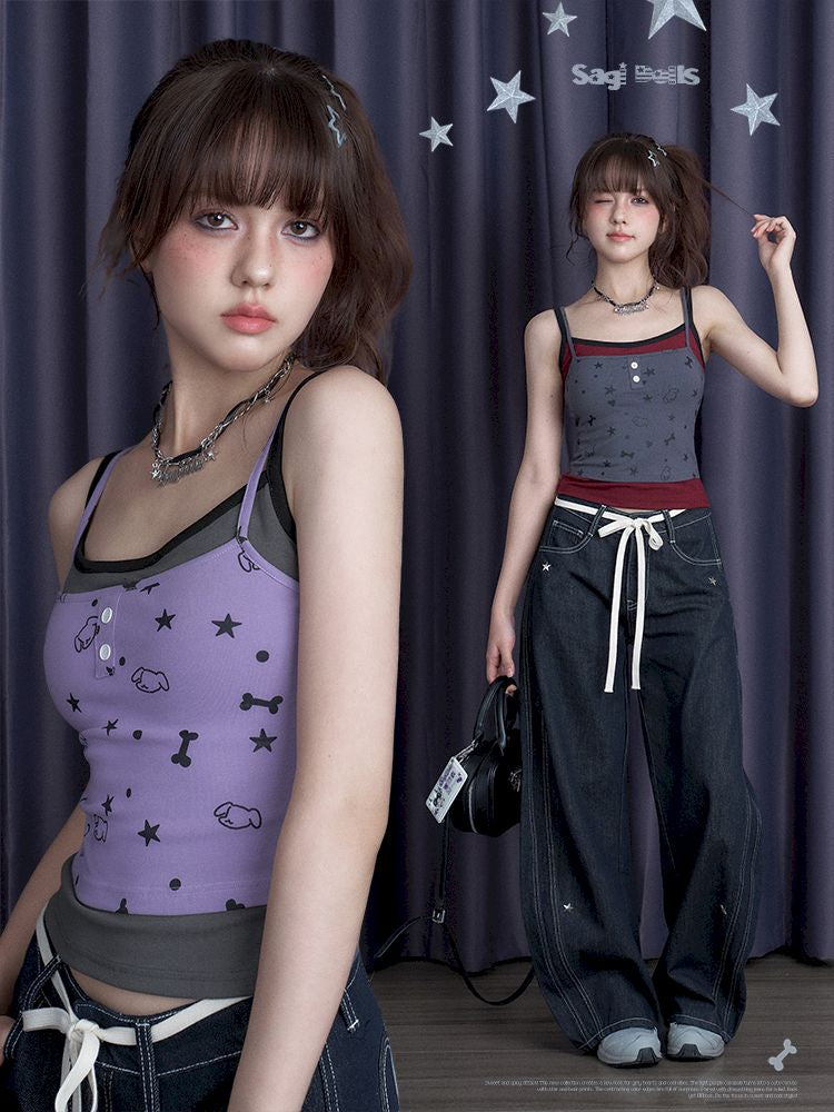 Printed Cami Tank Top【s0000012077】