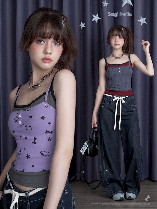 Printed Cami Tank Top【s0000012077】