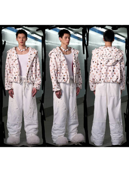 Puppy Print Sweatshirt Jacket【s0000014413】