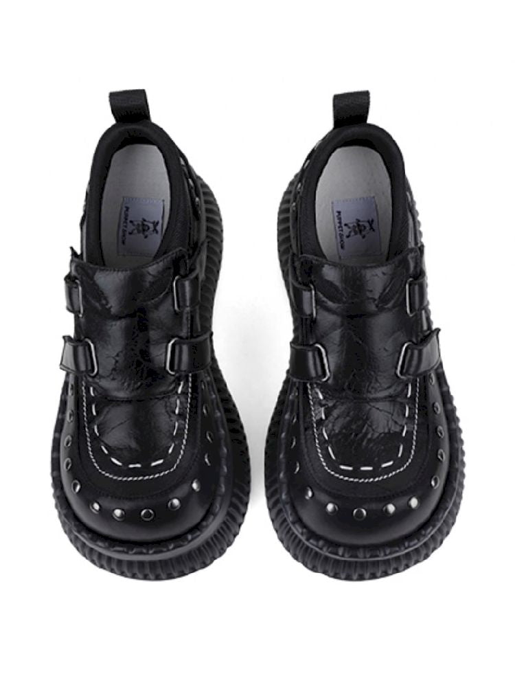 Punk Style Rivet Small Leather Shoes【s0000011712】