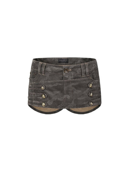 Vintage Batik Camouflage Shorts【s0000018484】