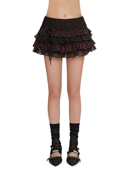 Anti-exposure pleated short skirt【s0000012557】