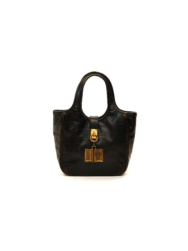 Matte Cowhide Vintage Basket Bag【s0000017914】