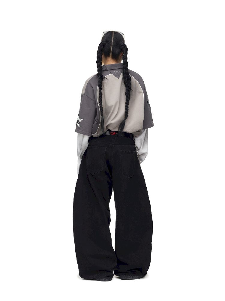 Fake Two Piece Spliced Long Sleeve T-Shirt【s0000011691】