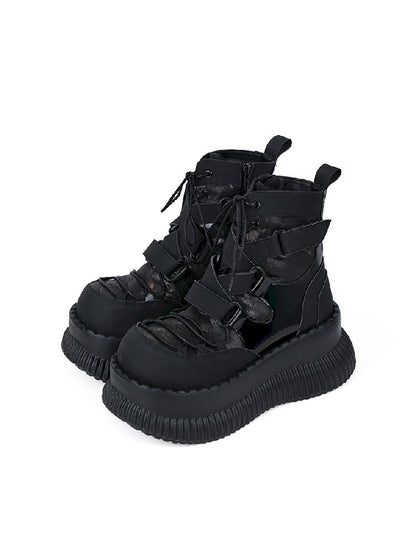 Retro Light Punk Thick Bottom Short Boots【s0000011702】