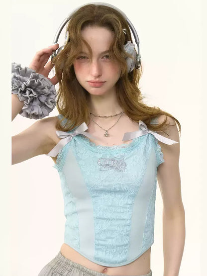 Lace Bow Tank Camisole【s0000012246】