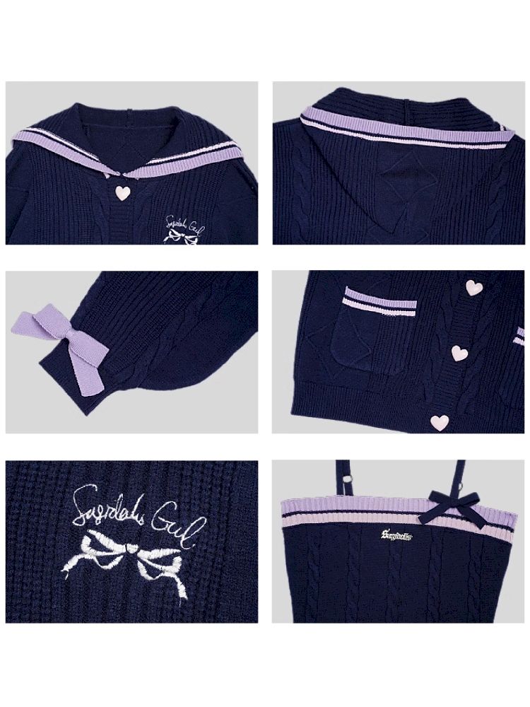 Romantic Pure Desire Sweater Dress Set【s0000005053】