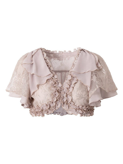 Vintage Court Chiffon Lace Cover-Up【s0000017244】