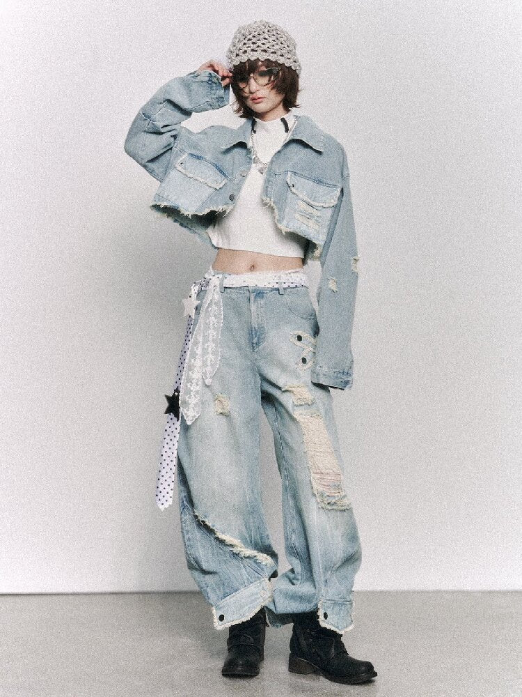 Vintage Millennium Spice Girl Denim Short Jacket【s0000015969】