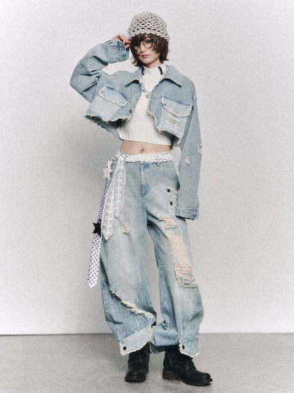 Vintage Millennium Spice Girl Denim Short Jacket【s0000015969】