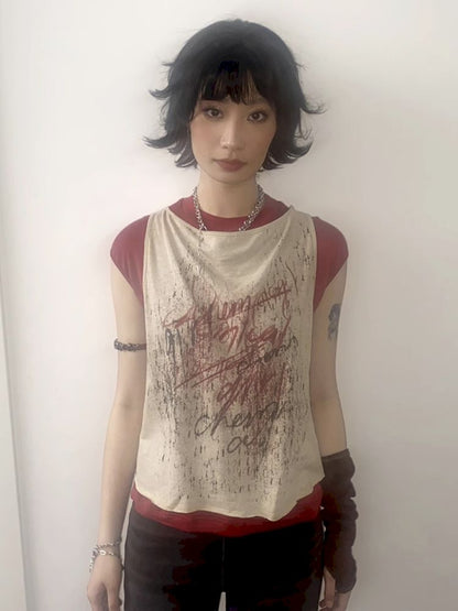 Fake Two Swing Collar Vest【s0000012290】