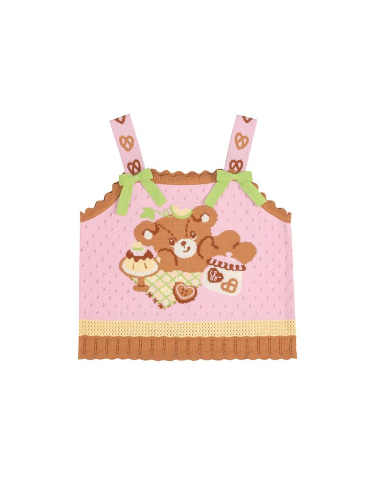 Needle Skeleton Knit Camisole Vest【s0000013701】