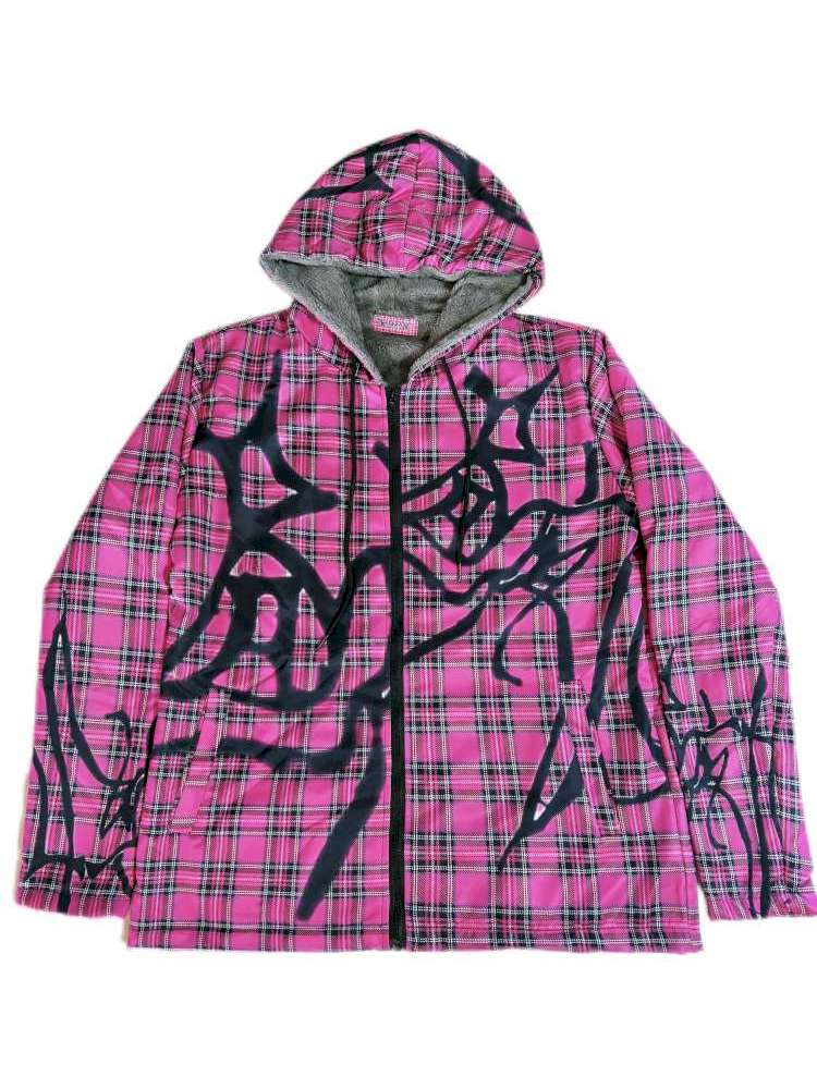 Y2K Subculture Loose Hooded Fleece Jacket【s0000014632】