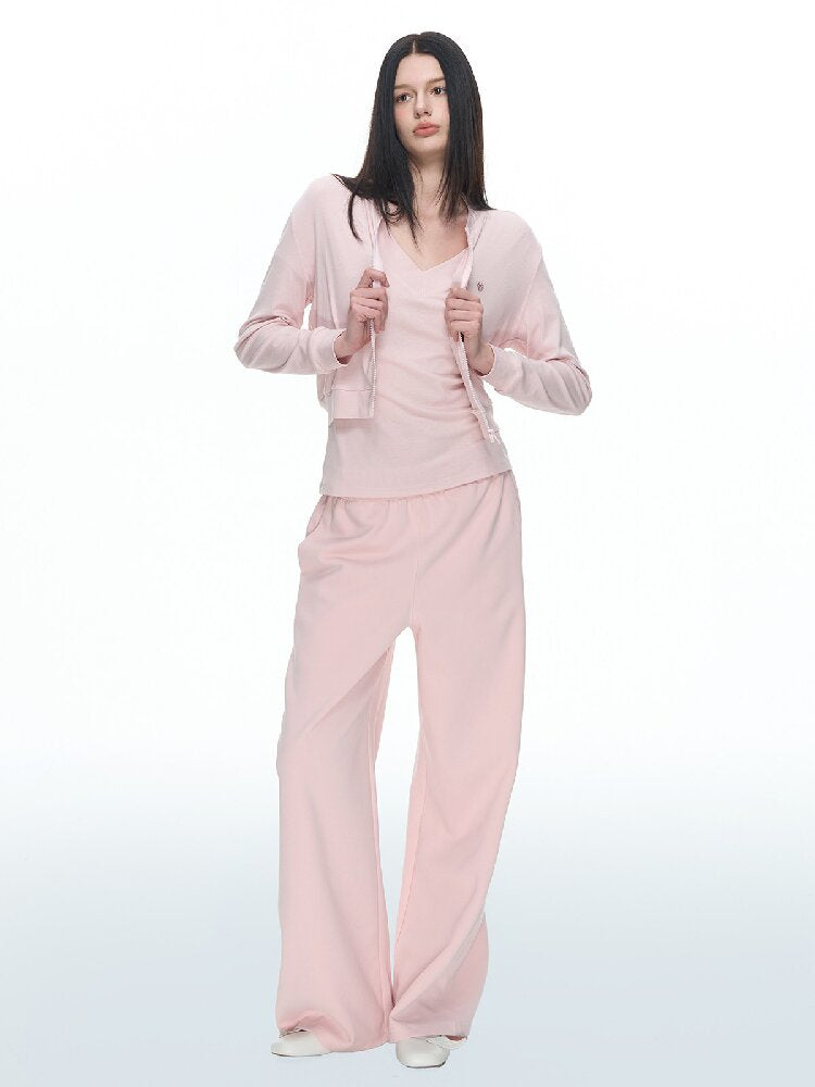 Pure Zipper Short Sweatpants Set【s0000015869】