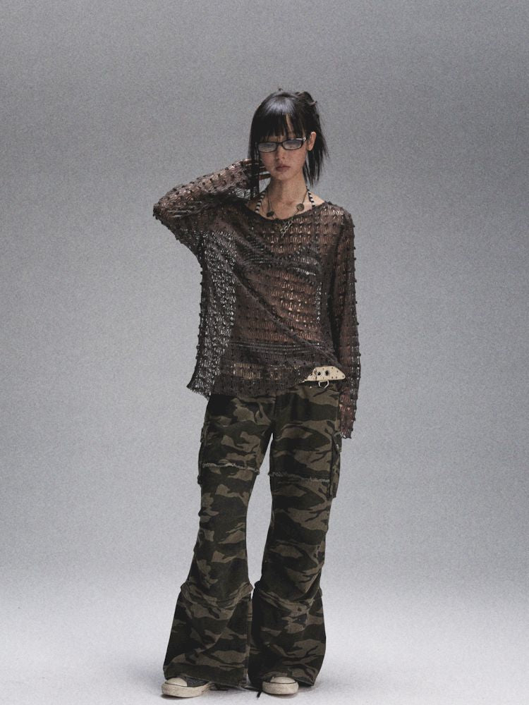 Loose Casual Low Waist Camouflage Denim【s0000007902】