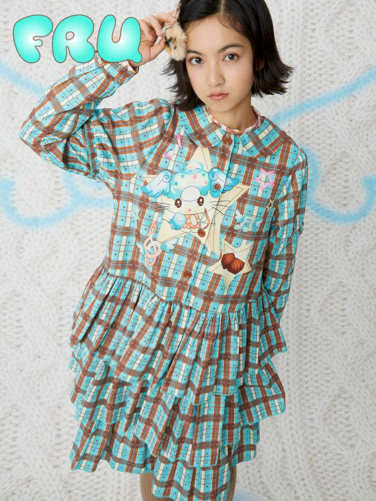 Plaid Doll Collar Cake Dress【s0000015107】