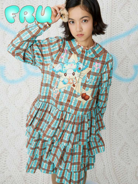 Plaid Doll Collar Cake Dress【s0000015107】