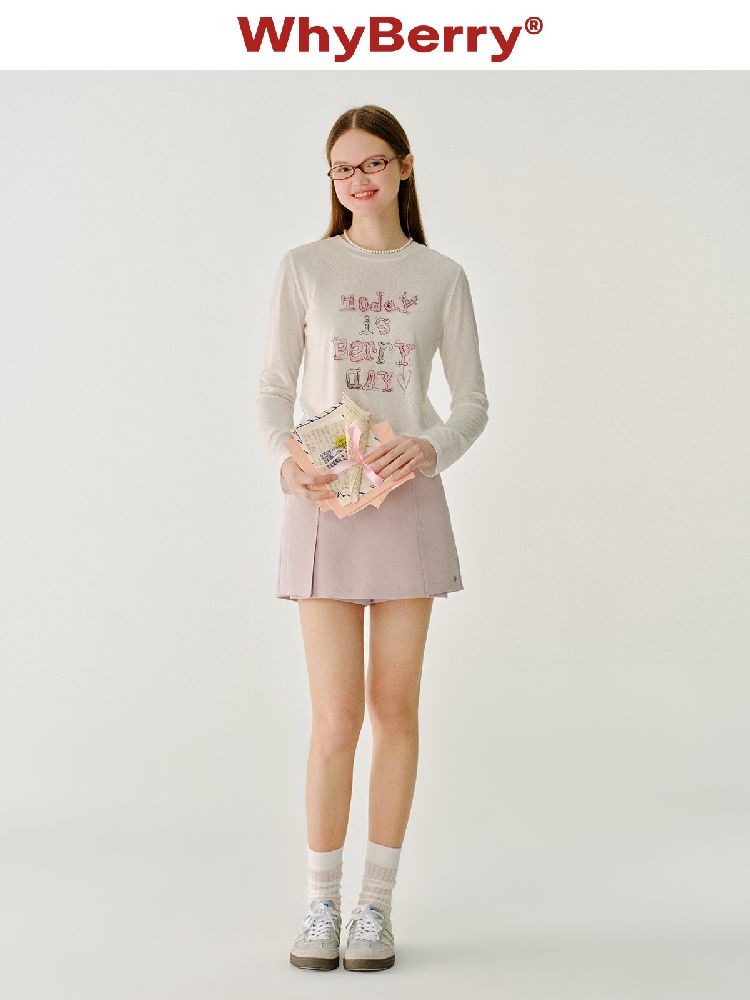 Simple Round Neck Long Sleeve T-Shirt【s0000011973】