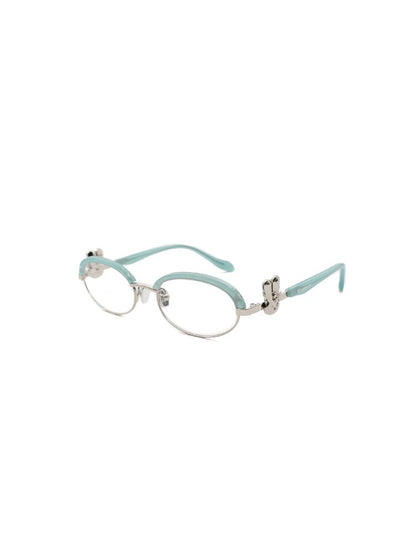 Metal Bow Rabbit Half Frame Glasses【s0000017440】