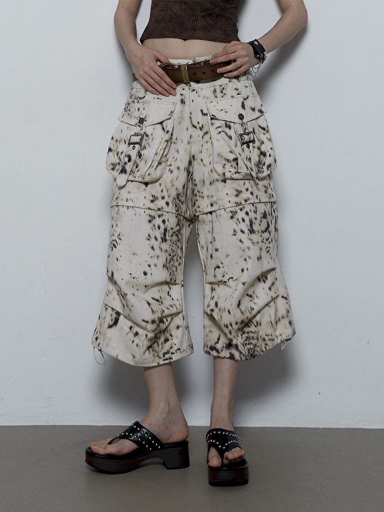 Loose Leopard Print Two Wear Shorts【s0000009390】