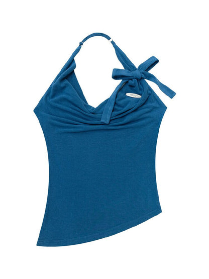 Swing Collar Bow Halter Tank Top【s0000017753】