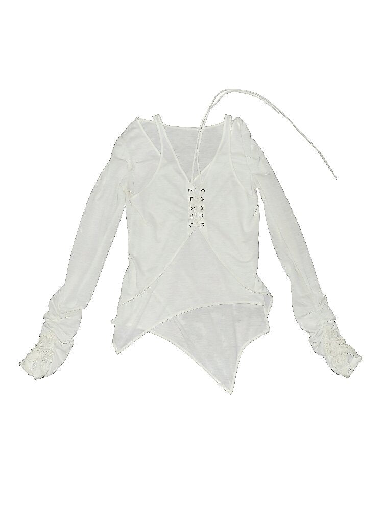 Romantic Antique Embroidered Top【s0000017973】