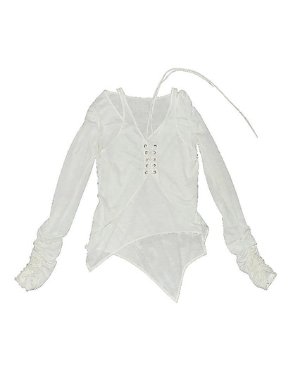 Romantic Antique Embroidered Top【s0000017973】