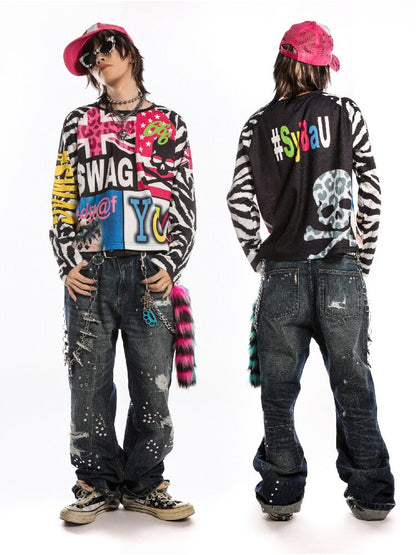 American Flag Skull Long Sleeve【s0000019127】