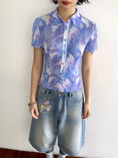 Wooden Ear Trim Slim Shirt【s0000012295】