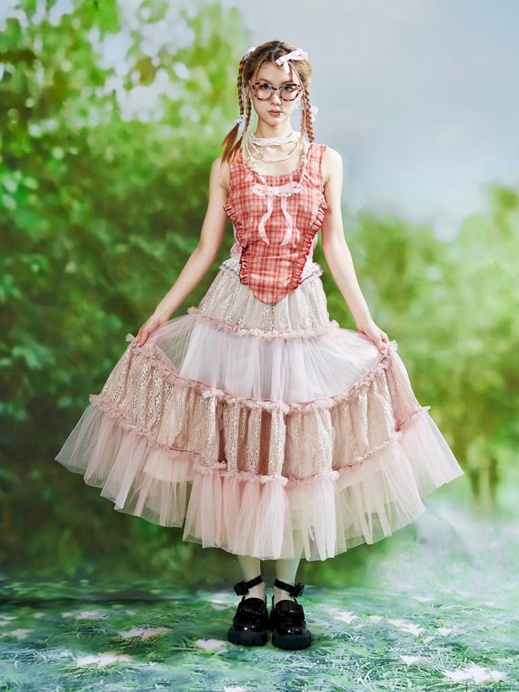 Lolita Sweet Cute Teenage Halter Skirt [S0000008764]