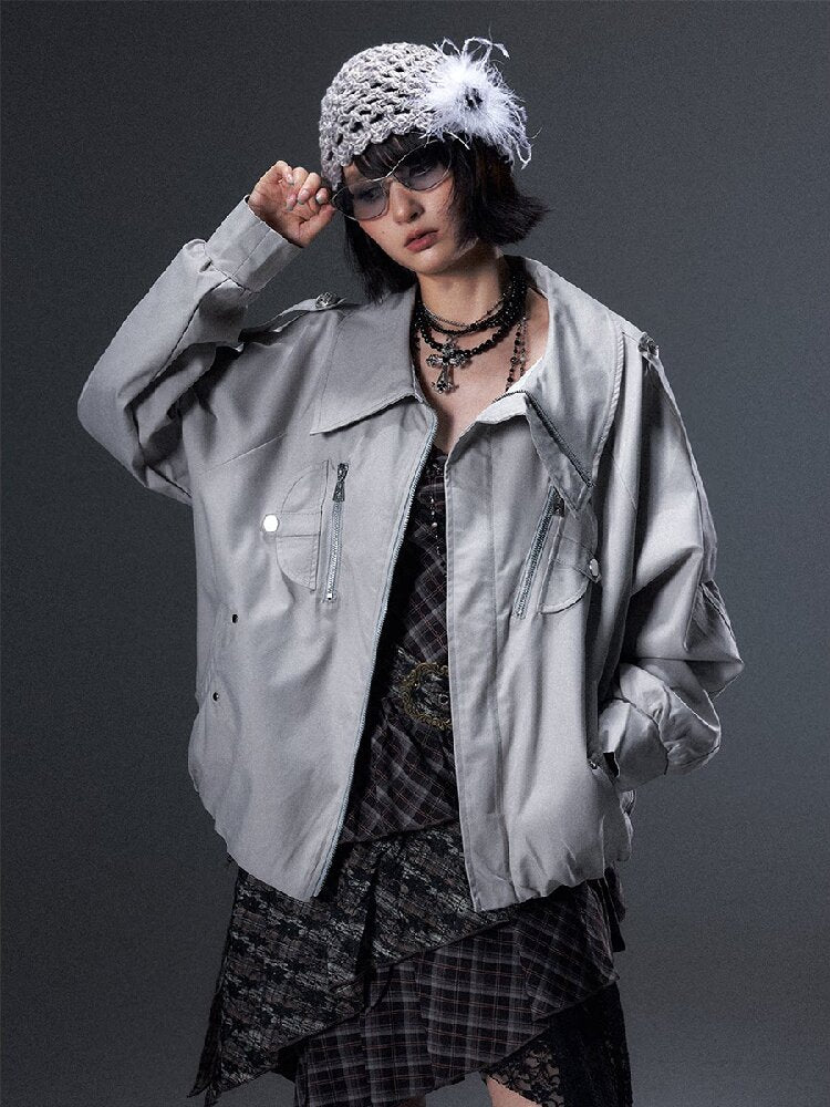 Loose Punk Riveted Utility Jacket【s0000017996】