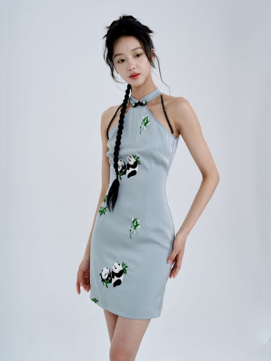 Hugging bamboo heavy embroidery skirt【s0000008770】