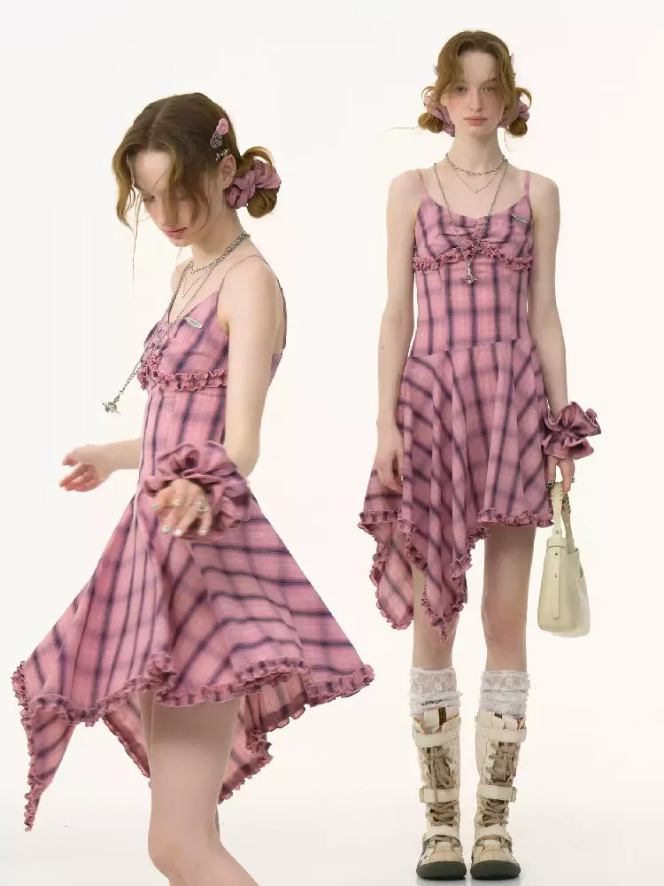 Irregular Hem Halter Dress【s0000012223】