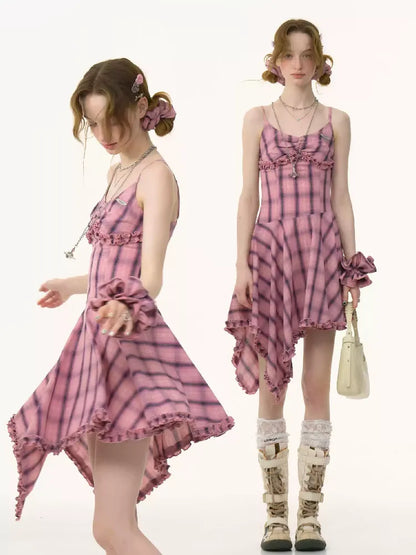 Irregular Hem Halter Dress【s0000012223】