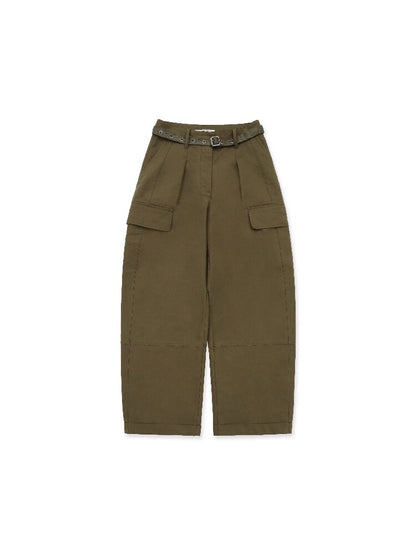 Long Staple Cotton Cargo Trousers【s0000016138】